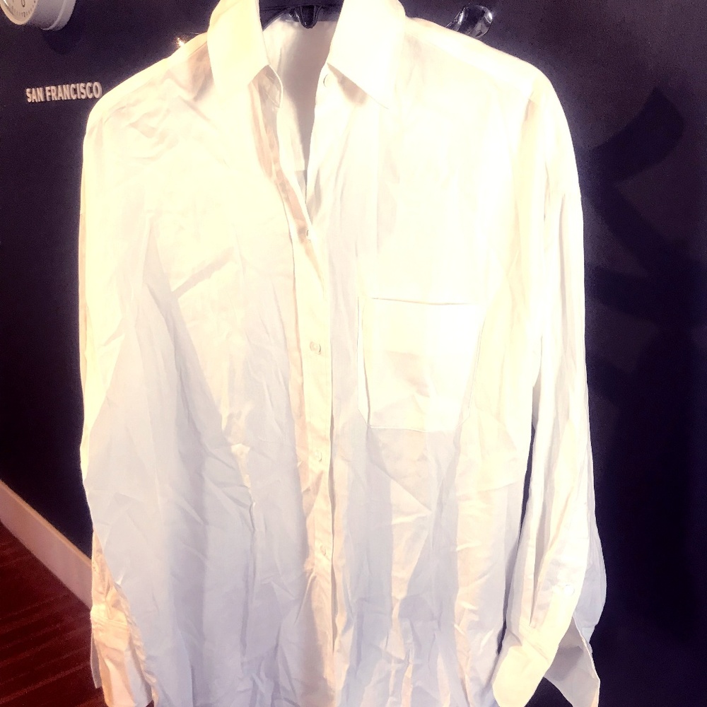 Vince White Button Down Blouse - Women's